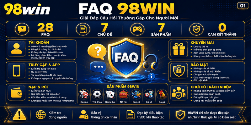 FAQ 98WIN – Giải Đáp Câu Hỏi Thường Gặp Cho Người Mới
